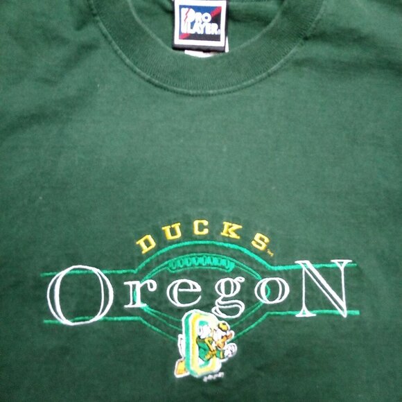 Vintage Pro Player Oregon Ducks Football Embroidered T-Shirt - Picture 1 of 6
